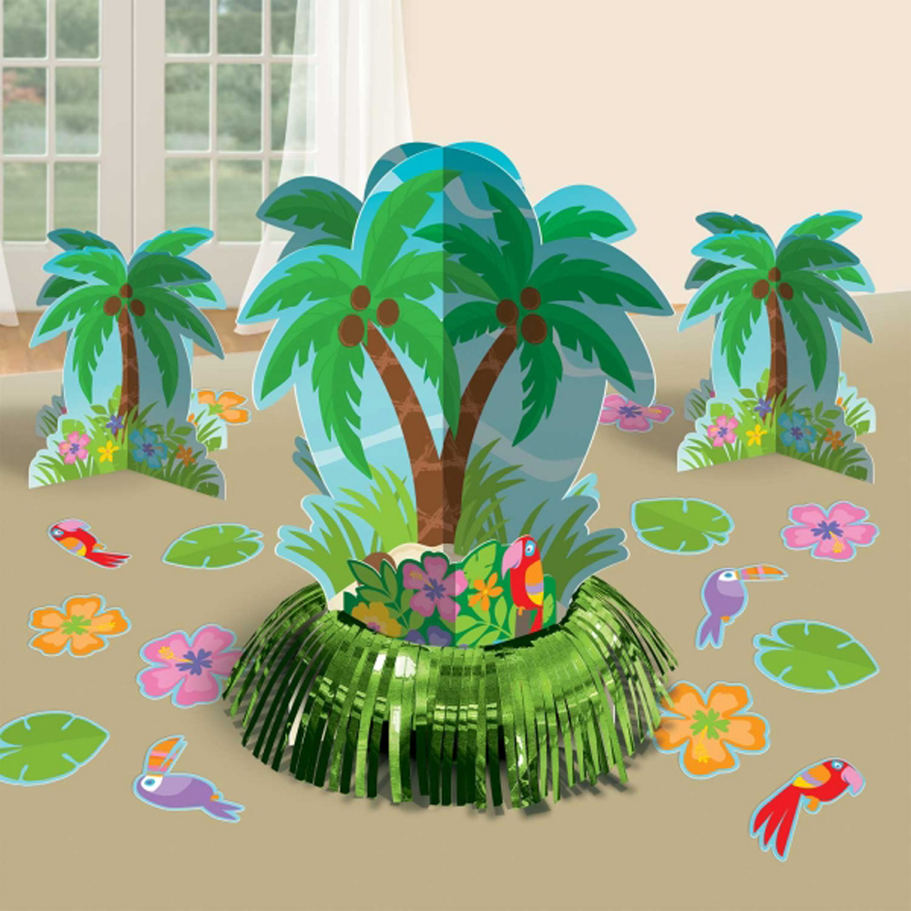 Hawaiian Party Palm Tree Table Decorations Kit Centrepieces & Table